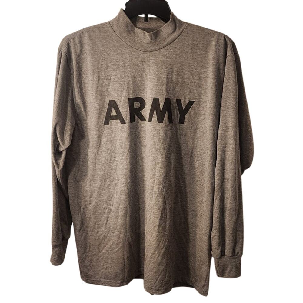US Army PFU Long Sleeve Shirt Gray Size L – Physical Fitness Uniform